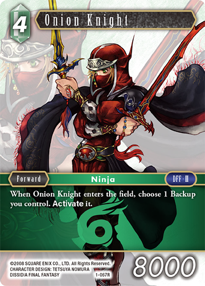 ファイナルファンタジー　TCG プレイマット　FF 3 オニオンナイト 旧 ファイナルファンタジー・トレーディングカードゲーム」のプレイ