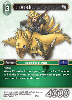 Chocobo (1-075) | Final Fantasy Card Game Wikia | Fandom