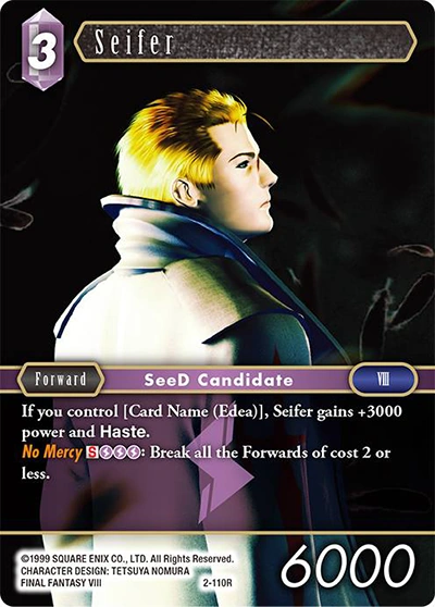 Seifer (2-110) | Final Fantasy Card Game Wikia | Fandom