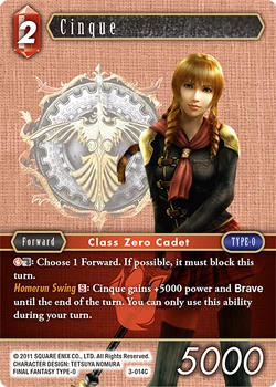 Cinque 3 014 Final Fantasy Card Game Wikia Fandom