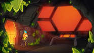 Little Cato reaches the transmitter.
