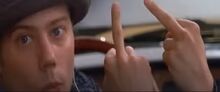 Frankieflippingthebird