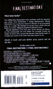 Back cover of Final Destination III The Movie