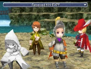 Refia petrified in Final Fantasy III (DS).