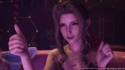 Aerith positive reaction to Clouds dance routine from FFVII Remake