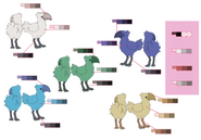 Chocobos palette concept for Final Fantasy Unlimited