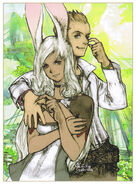 Balthier and Fran artwork by Akihiko Yoshida.