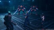 Armored Shock Troopers in Hojos lab from FFVII Remake