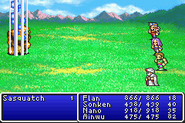 Teleport in battle in Final Fantasy II (GBA).