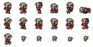 Set of Luneth's Warrior sprites.