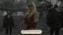 Radlia standing among her fellow Talons.