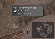Obel Lake quest bird warming its eggs from FFVIII Remastered