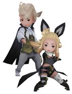 Ringabel and Edea as Vampires in Bravely Default.