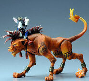 Play Arts figure alongside Red XIII made by Kotobukiya.