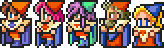 Main cast of Final Fantasy V as Time Mages.