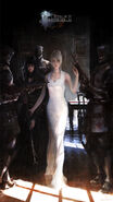 Lunafreya and Gentiana stand with magitek infantrymen.