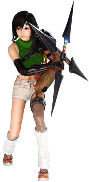 Yuffie Kisaragi from FFVII Remake battle render