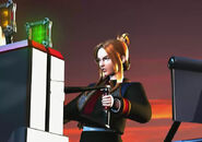 Quistis uses a machine gun.