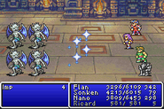 Osmose1 cast on all enemies in Final Fantasy II (GBA).