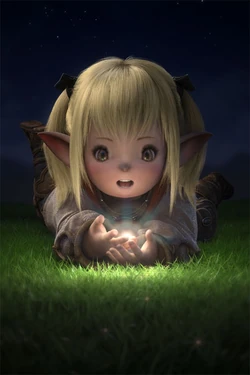 CG artwork of the "signature" female Lalafell.