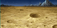 Battle background on the moon's surface (GBA).