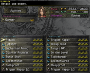 The Ability menu (PS2).