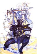 Artwork of Cecil's two forms by Yoshitaka Amano.