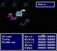 Zantetsuken as a summon ability in Final Fantasy IV (SNES).