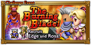 Global event banner for "The Burning Blade!".