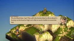 Highwaymen accost Ramza's company at Mount Bervenia.