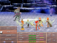 Zantetsuken as an enemy ability in Final Fantasy IV: The After Years (iOS/Android).