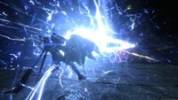 Clive using Gigaflare from FFXVI