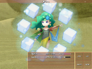 Child Rydia casting White Magic in Final Fantasy IV (iOS/Android).