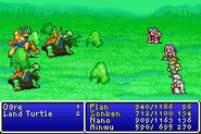 Scourge1 cast on all enemies in Final Fantasy II (GBA).