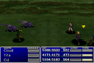 Cloud covering in Final Fantasy VII.