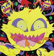 Yoshitaka Amano artwork of a Bomb from the 2008 Deva Loka art exhibition.