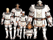 A group shot of all the races in Artifact Armor.