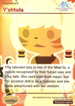 Theatrhythm Final Fantasy Curtain Call CollectaCards - Y'Shtola - Back