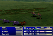 Red XIII attempting to steal in Final Fantasy VII.