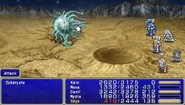 Rydia and Rosa petrified in Final Fantasy IV (PSP).