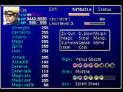 FFVII Status Screen 1