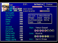 FFVII Status Screen 1