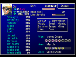 FFVII Status Screen 1