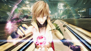 Lightning summoning Odin in Final Fantasy XIII.