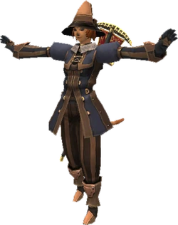 Mithra Black Mage in Artifact Armor.