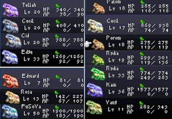 All the toad images in the Final Fantasy IV menu.