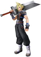 Yoshitaka Amano's Cloud's appearance render from Dissidia 012 Final Fantasy.