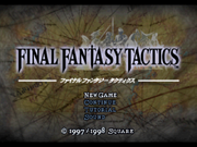 FFT PSX Title Screen