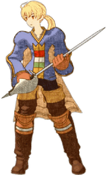 Render de Ramza em Final Fantasy Tactics: War of the Lions.