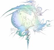 Cocoon's artwork by Yoshitaka Amano for the Final Fantasy XIII logo.